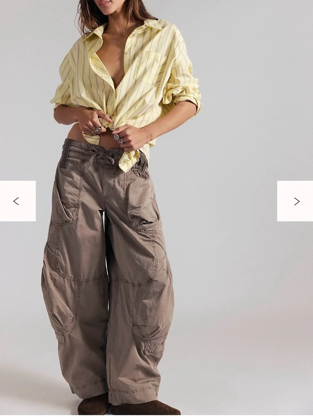 Free People We The Free Onset Pull-On Cargo Pants Small Color: Dusted Cocoa NWT - Picture 1 of 6
